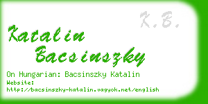 katalin bacsinszky business card